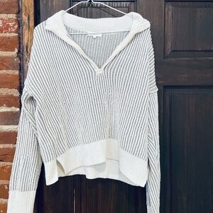 Cozy , Extremely SOFT! StripedSweater - Gray and Cream. Never worn.